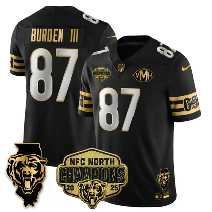 CHI NFC North Champions Patch Vapor Limited Gold Jersey - Stitched