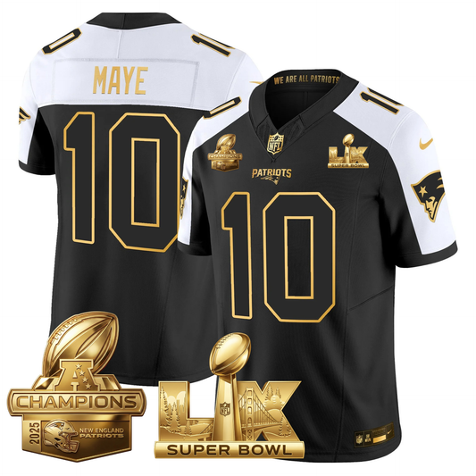 NE 2025 AFC Champions Vapor Limited Gold Jersey V2 - All Stitched