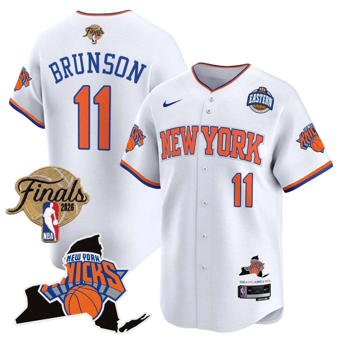 NYK 2026 Finals Vapor Baseball Jersey V2 - All Stitched