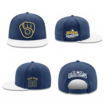 MIL National League Champions Personalized Snapback Cap - Printed V2