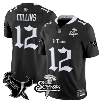 HOU 'Gothic Lone Star Shadows' DJ Screw Edition Vapor Limited Jersey - All Stitched