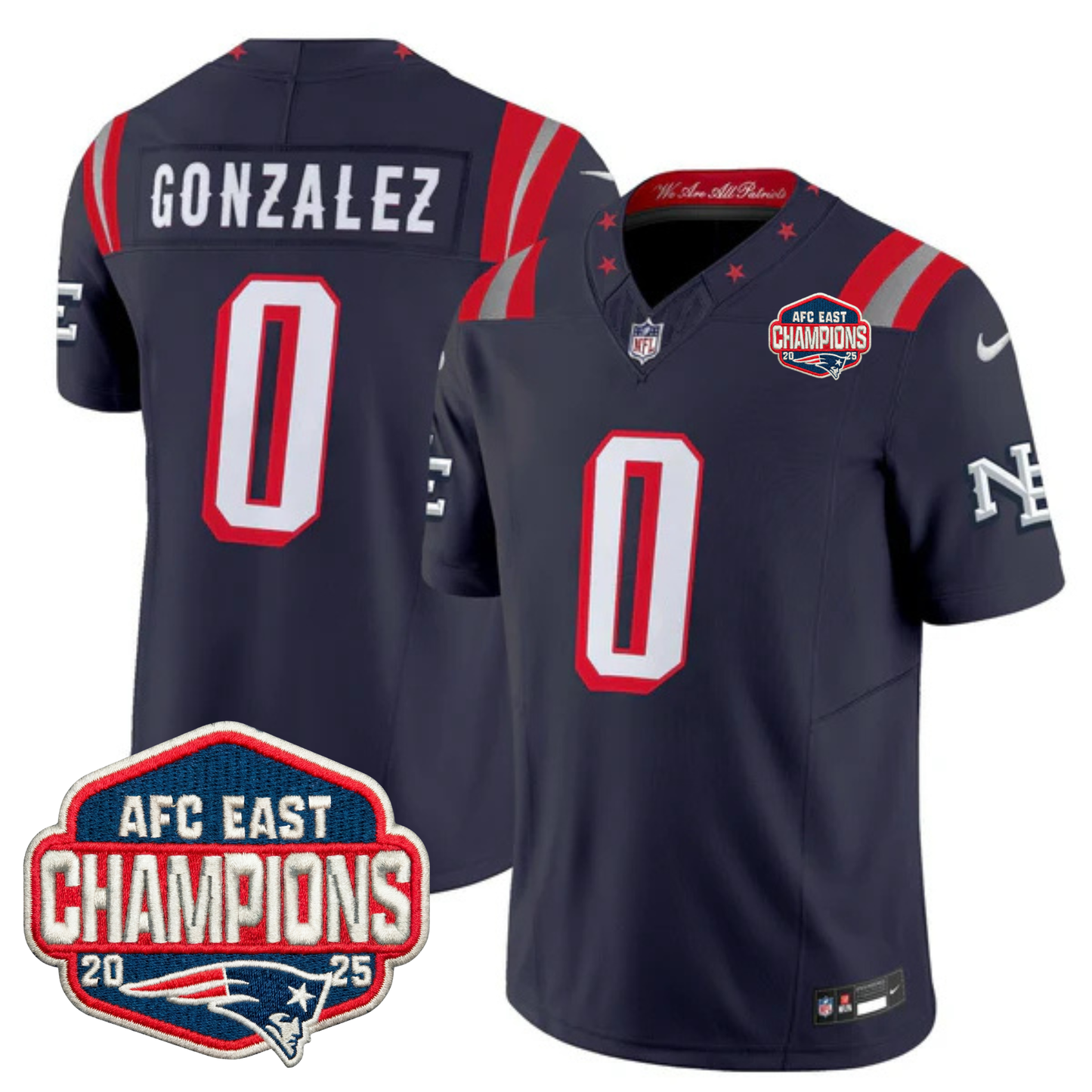 NE 2025 "Rivalries" AFC East Champions Vapor Limited Jersey - All Stitched