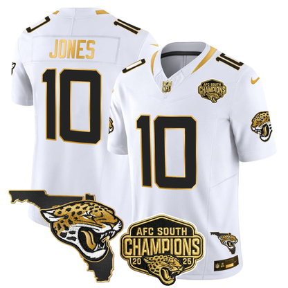 JAX 2025 AFC South Champions Gold Vapor Limited Jersey - All Stitched