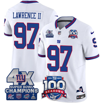 NYG 4X Champions & 100th Season Patch Limited Edition - Stitched (2)