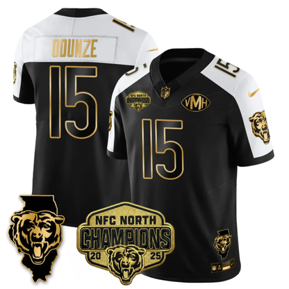 CHI NFC North Champions Patch Vapor Limited Gold Jersey - Stitched