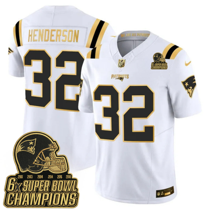 NE 6-Time Champions & Massachusetts Patch Vapor Limited Jersey V3- All Stitched