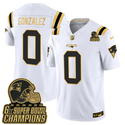 NE 6-Time Champions & Massachusetts Patch Vapor Limited Jersey V3- All Stitched