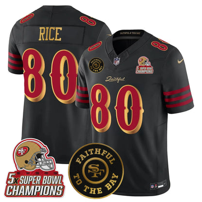 SF 2025 “Rivalries” 5x Champions & Faithful To The Bay Patch Vapor Limited Jersey - All Stitched