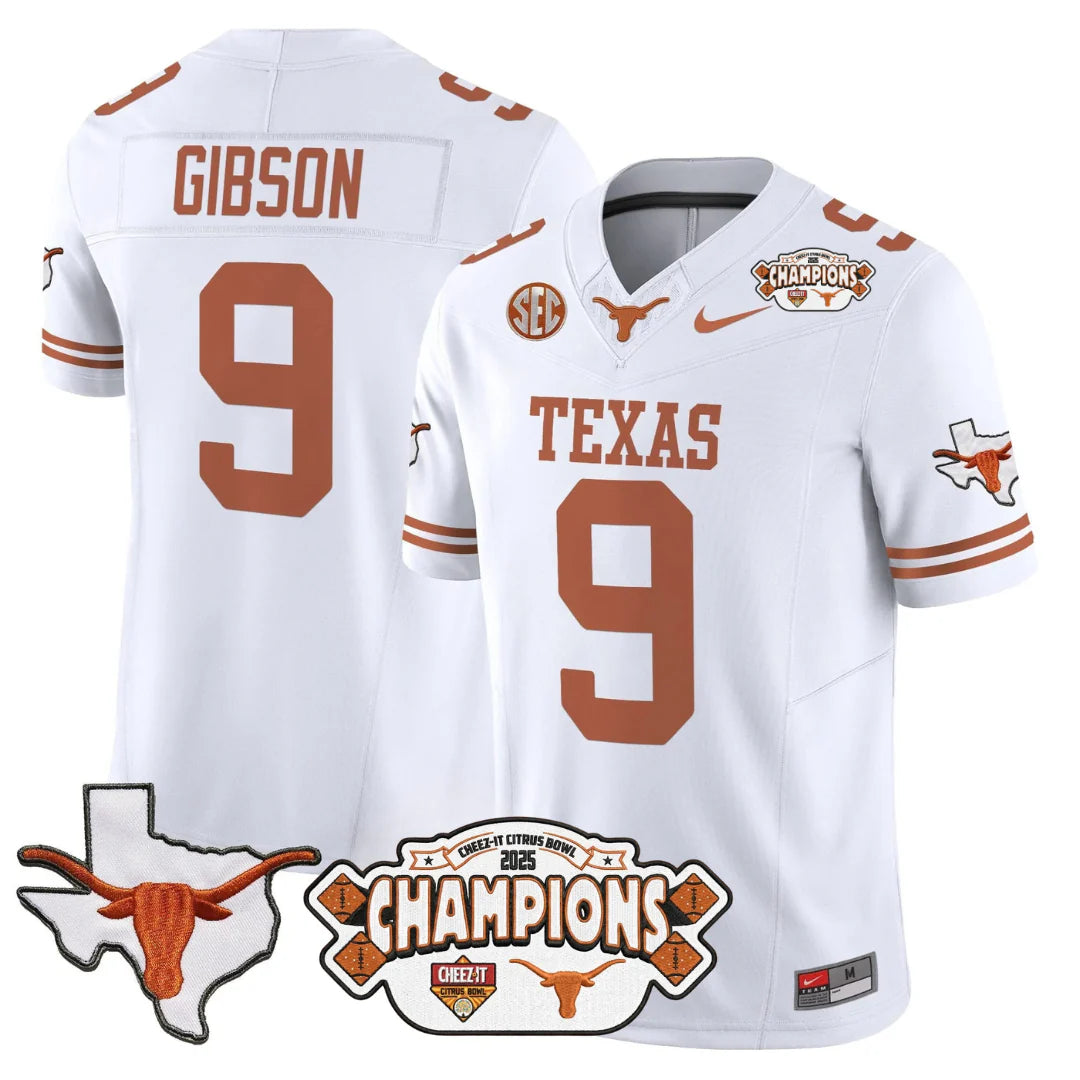TEX 2025 State Map & Citrus Bowl Champions Patch Vapor Limited Jersey V1 - All Stitched