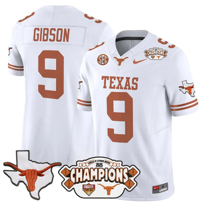 TEX 2025 State Map & Citrus Bowl Champions Patch Vapor Limited Jersey V1 - All Stitched
