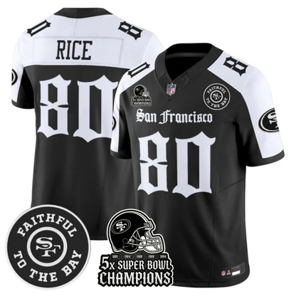 SF 5-Time Champions 'Gothic Edition' Vapor Limited Jersey - All Stitched