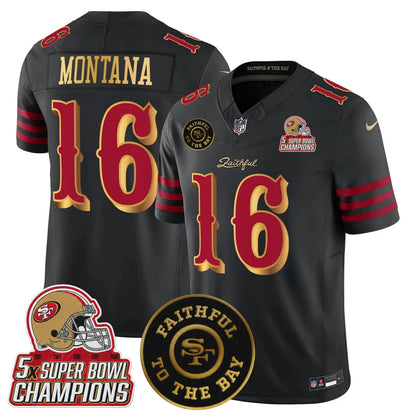 SF 2025 “Rivalries” 5x Champions & Faithful To The Bay Patch Vapor Limited Jersey - All Stitched