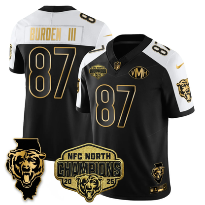 CHI NFC North Champions Patch Vapor Limited Gold Jersey - Stitched