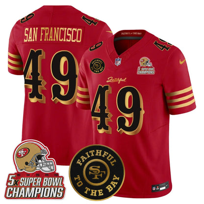 SF 2025 “Rivalries” 5x Champions & Faithful To The Bay Patch Vapor Limited Jersey - All Stitched
