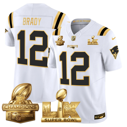 NE 2025 AFC Champions Vapor Limited Gold Jersey V2 - All Stitched