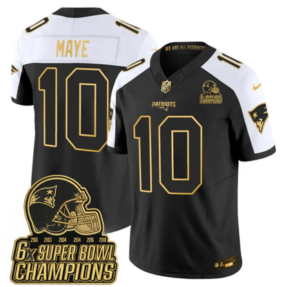 NE 6-Time Champions & Massachusetts Patch Vapor Limited Jersey V3- All Stitched