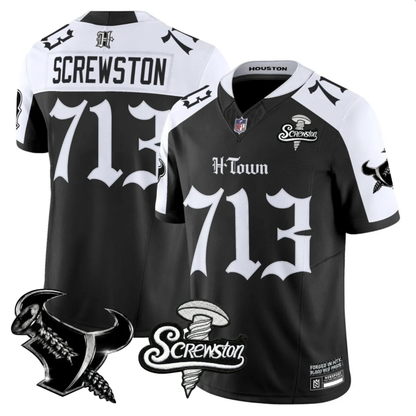 HOU 'Gothic Lone Star Shadows' DJ Screw Edition Vapor Limited Jersey - All Stitched