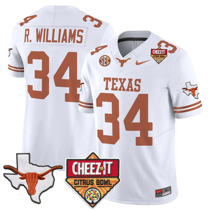 TEX 2025 State Map & Citrus Bowl Patch Vapor Limited Jersey - All Stitched