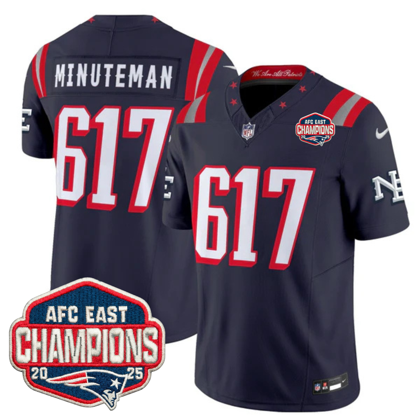 NE 2025 "Rivalries" AFC East Champions Vapor Limited Jersey - All Stitched