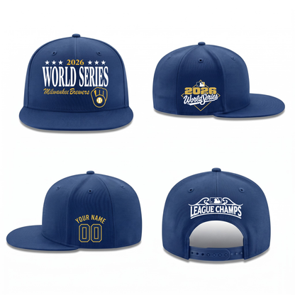 MIL National League Champions Personalized Snapback Cap - Printed V3