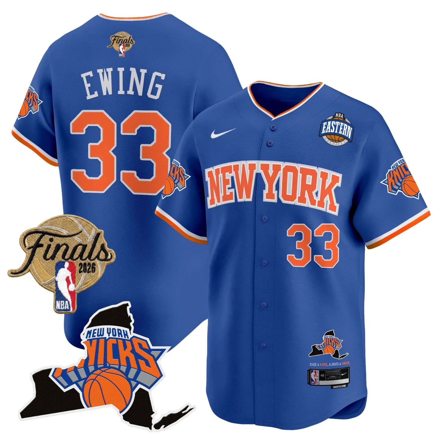 NYK 2026 Finals Vapor Baseball Jersey V2 - All Stitched