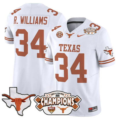 TEX 2025 State Map & Citrus Bowl Champions Patch Vapor Limited Jersey V1 - All Stitched