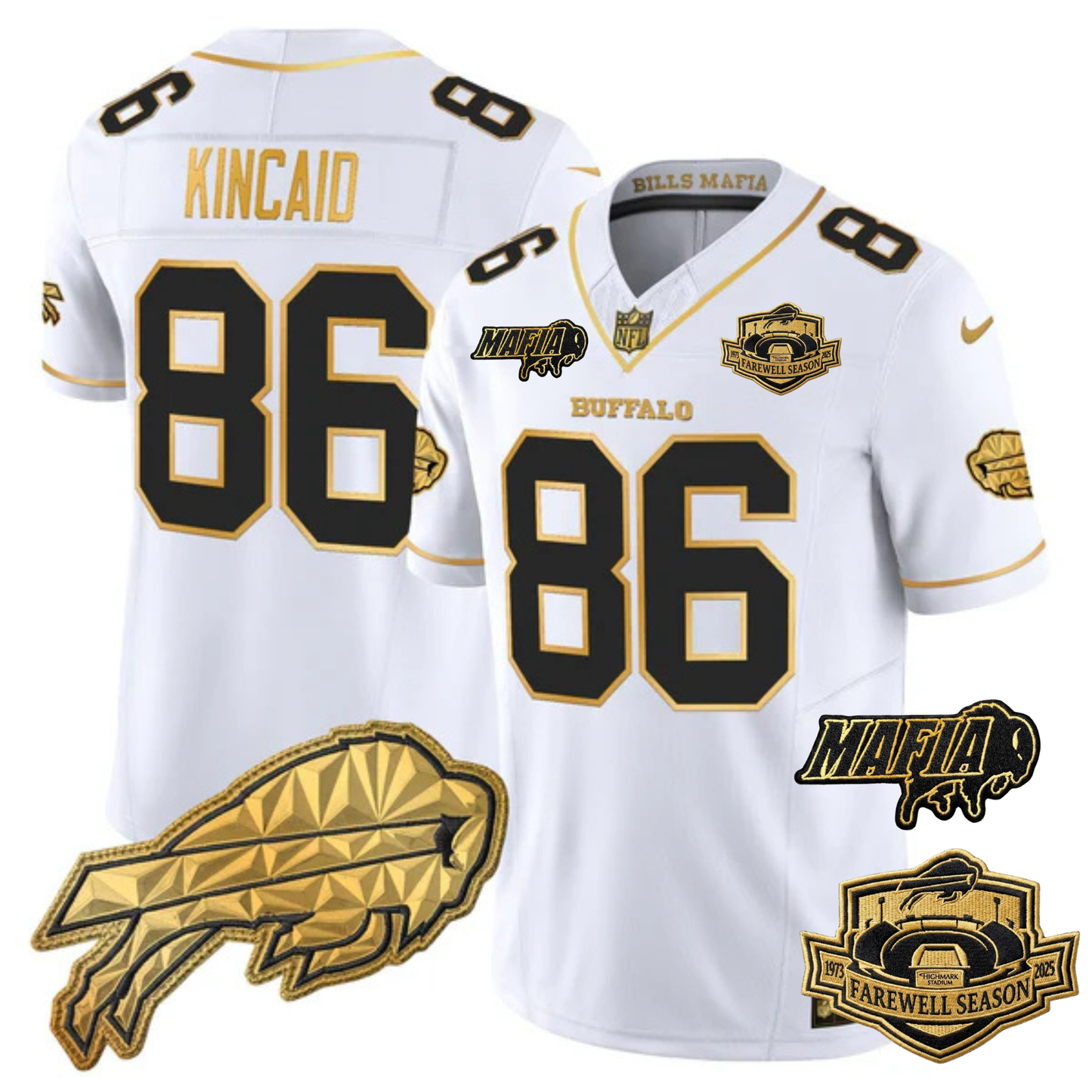 BUF Mafia 2025 "Rivalries" Gold Vapor Limited Jersey - All Stitched