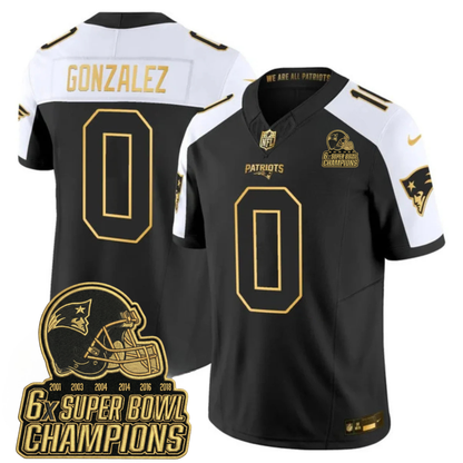 NE 6-Time Champions & Massachusetts Patch Vapor Limited Jersey V3- All Stitched