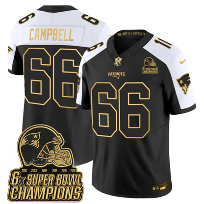 NE 6-Time Champions & Massachusetts Patch Vapor Limited Jersey V3- All Stitched