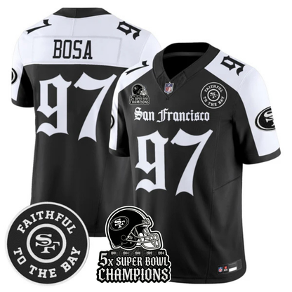 SF 5-Time Champions 'Gothic Edition' Vapor Limited Jersey - All Stitched
