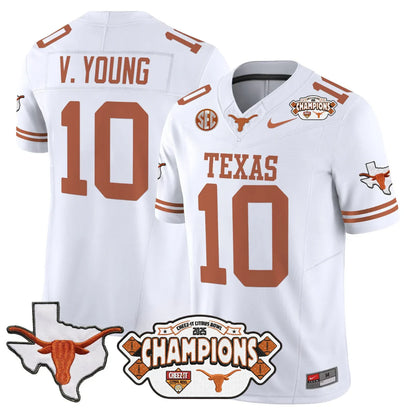 TEX 2025 State Map & Citrus Bowl Champions Patch Vapor Limited Jersey V1 - All Stitched