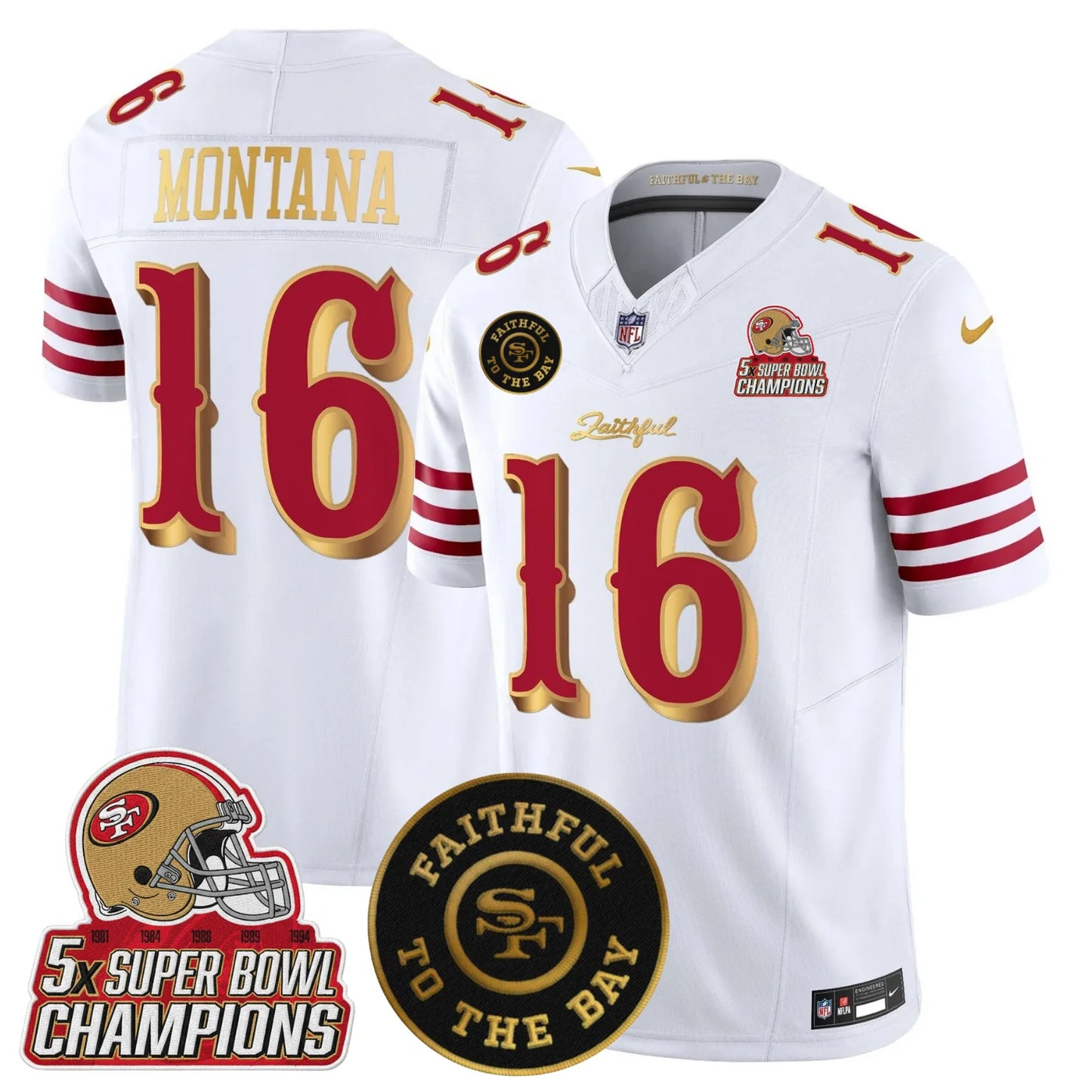 SF 2025 “Rivalries” 5x Champions & Faithful To The Bay Patch Vapor Limited Jersey - All Stitched