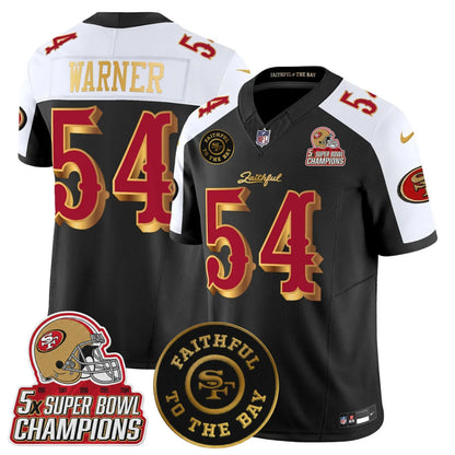 SF 2025 “Rivalries” 5x Champions & Faithful To The Bay Patch Vapor Limited Jersey - All Stitched