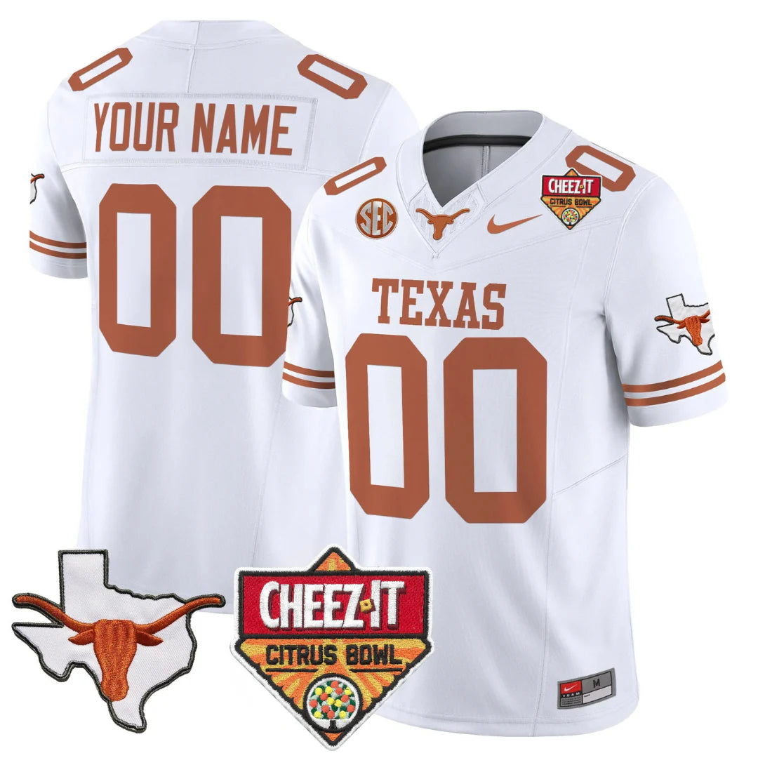 TEX 2025 State Map & Citrus Bowl Patch Vapor Limited Jersey - All Stitched