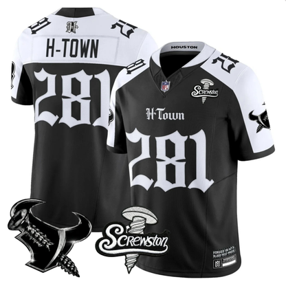 HOU 'Gothic Lone Star Shadows' DJ Screw Edition Vapor Limited Jersey - All Stitched