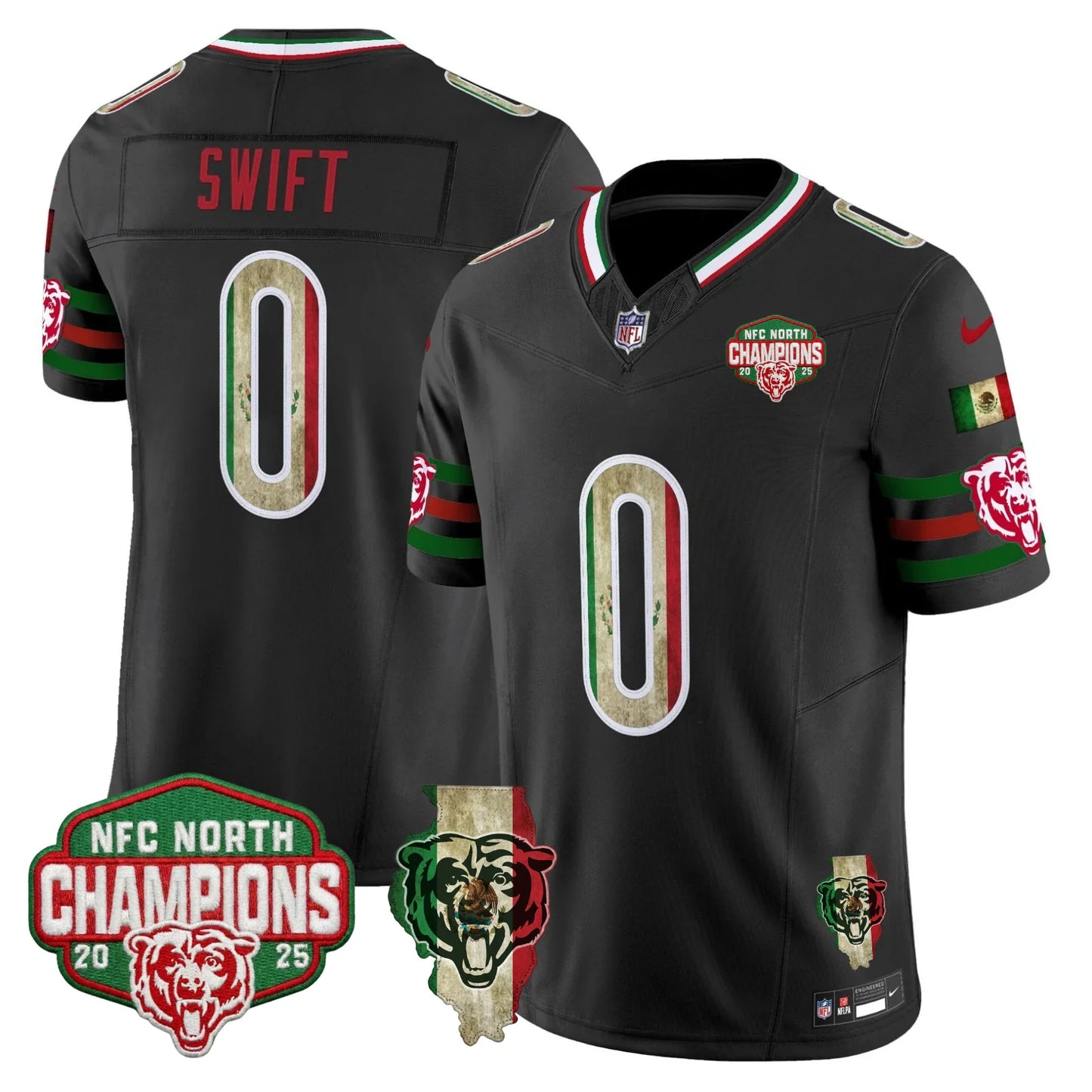 CHI Mexico NFC North Champions Patch Limited Edition - Stitched