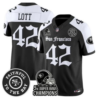 SF 5-Time Champions 'Gothic Edition' Vapor Limited Jersey - All Stitched