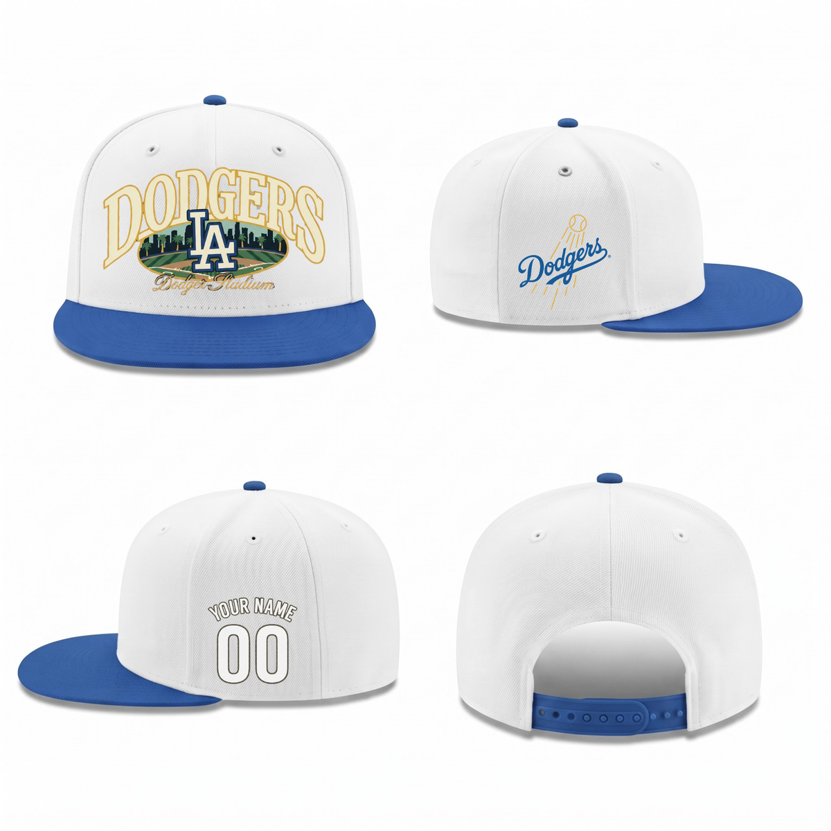 LAD Dodger Stadium Personalized Snapback Cap - Printed