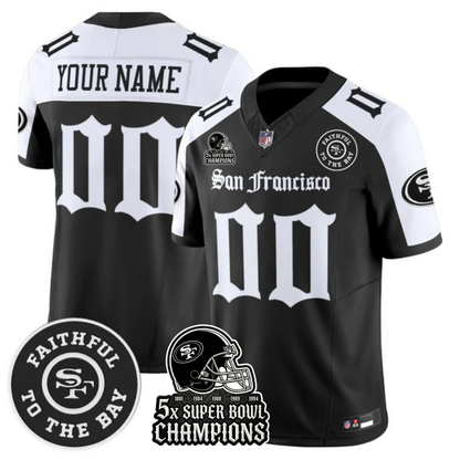 SF 5-Time Champions 'Gothic Edition' Vapor Limited Jersey - All Stitched