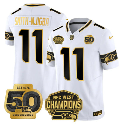 SEA 50th & NFC West Champions Patch Vapor Limited Jersey - All Stitched