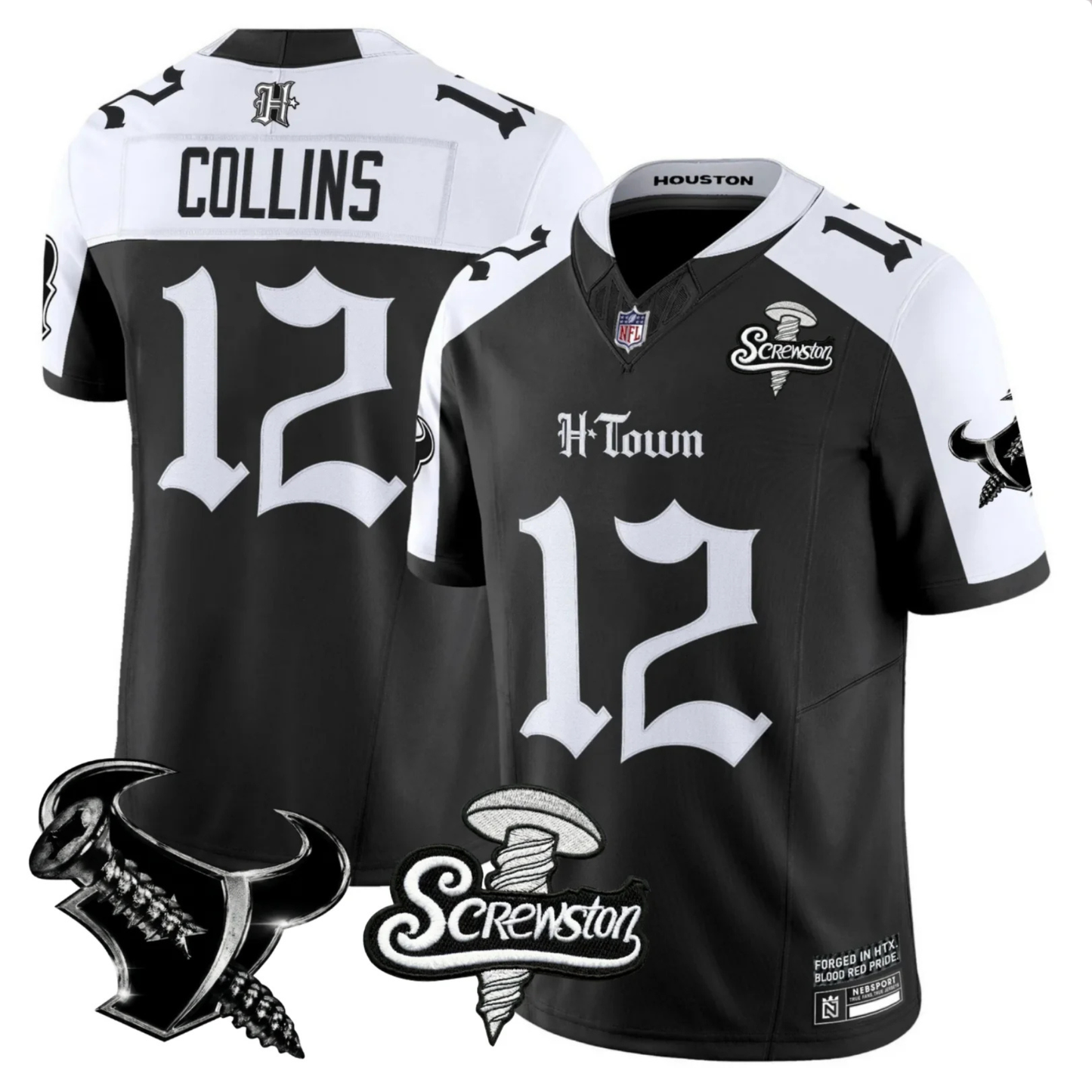 HOU 'Gothic Lone Star Shadows' DJ Screw Edition Vapor Limited Jersey - All Stitched