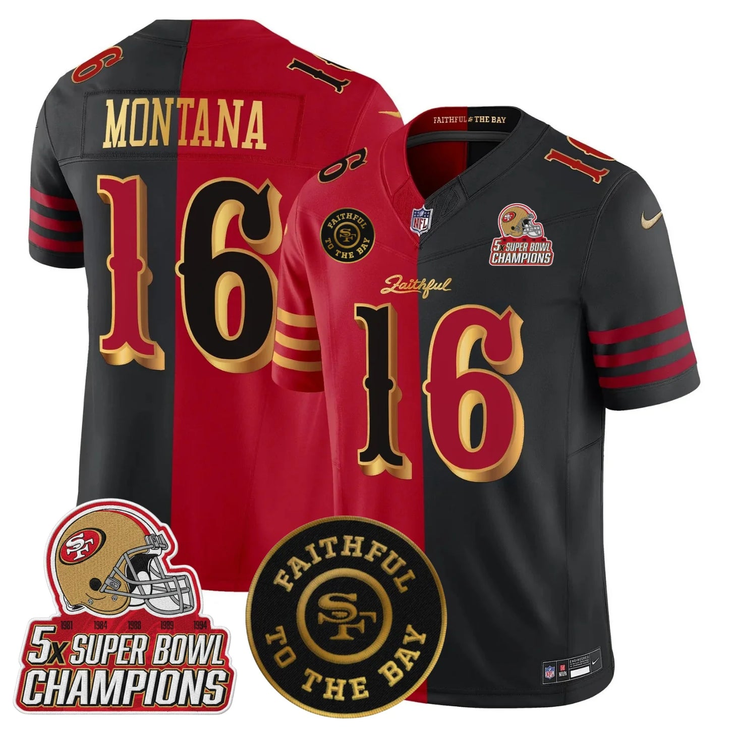 SF 2025 “Rivalries” 5x Champions & Faithful To The Bay Patch Vapor Limited Jersey - All Stitched