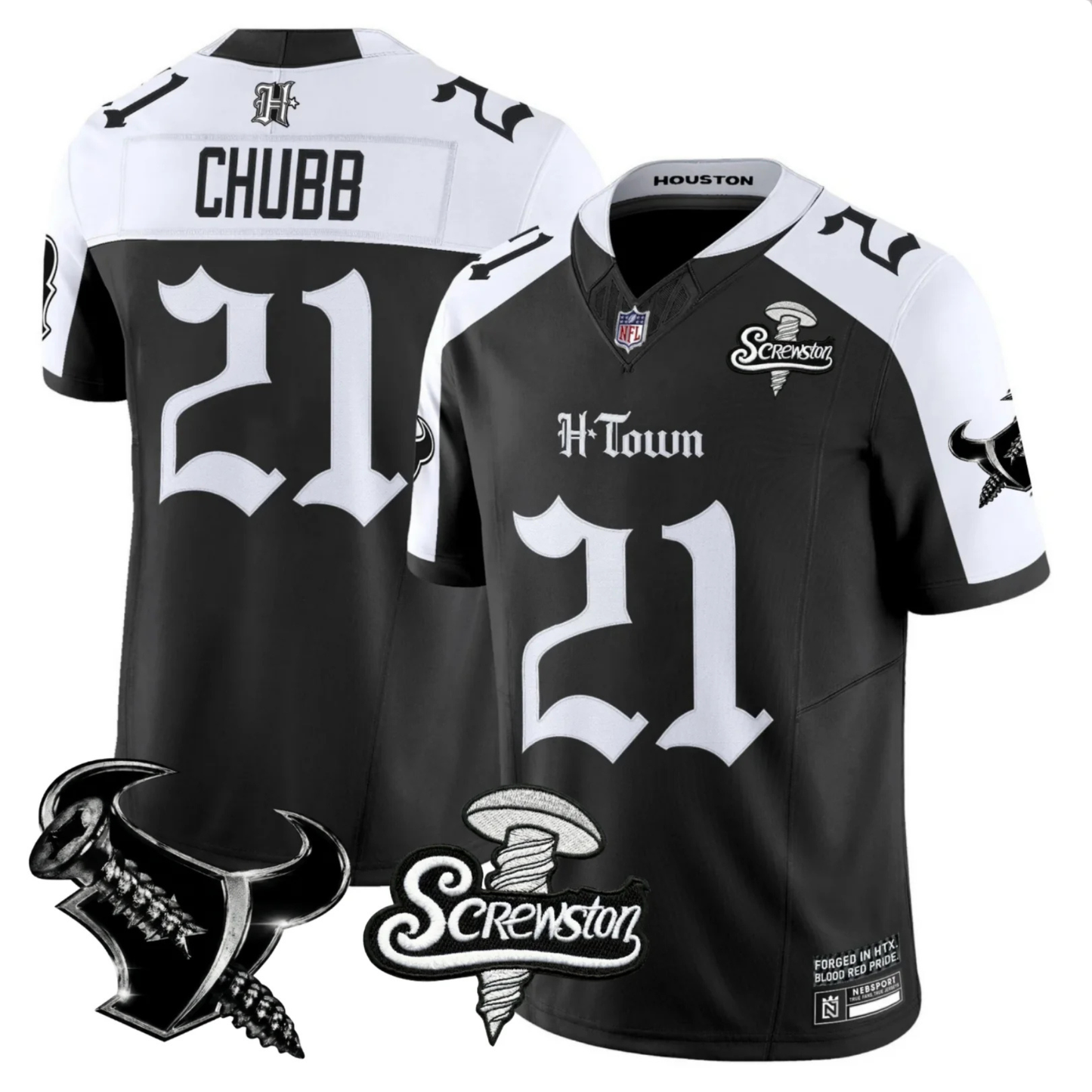HOU 'Gothic Lone Star Shadows' DJ Screw Edition Vapor Limited Jersey - All Stitched