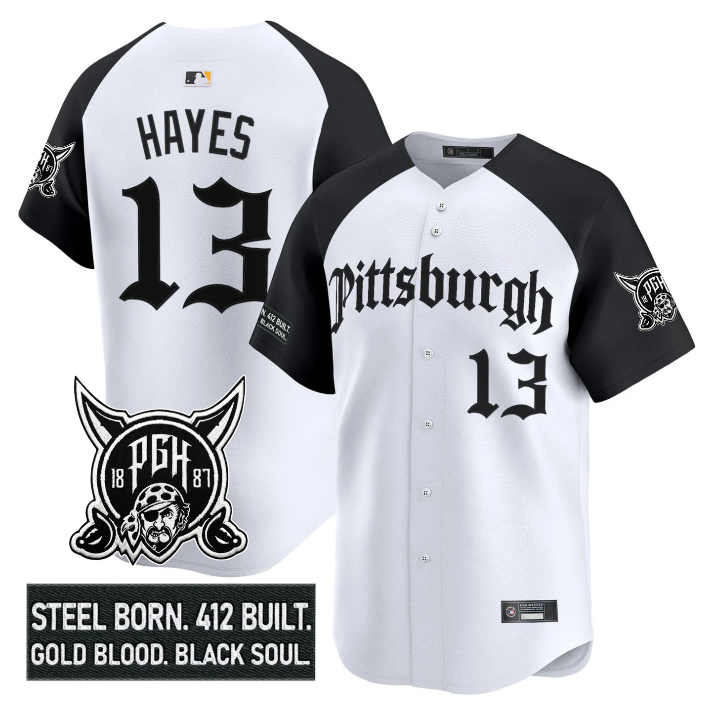 PIT 'Gothic Steel City Edition' Vapor Premier Limited Jersey - All Stitched