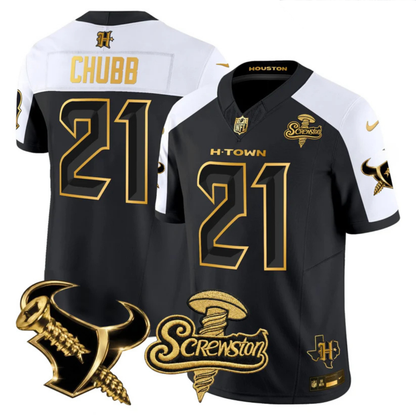 HOU 2026 DJ Screw Vapor Limited Gold Edition Jersey - All Stitched