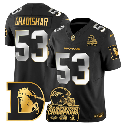 DEN Throwback 3-Times Champions Patch Vapor Limited Jersey V3 - All Stitched