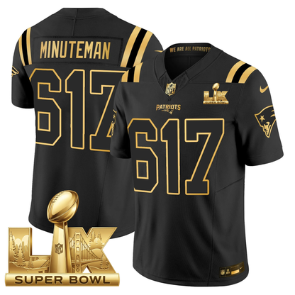 NE SB LX Game Patch Vapor Limited Gold Jersey - All Stitched