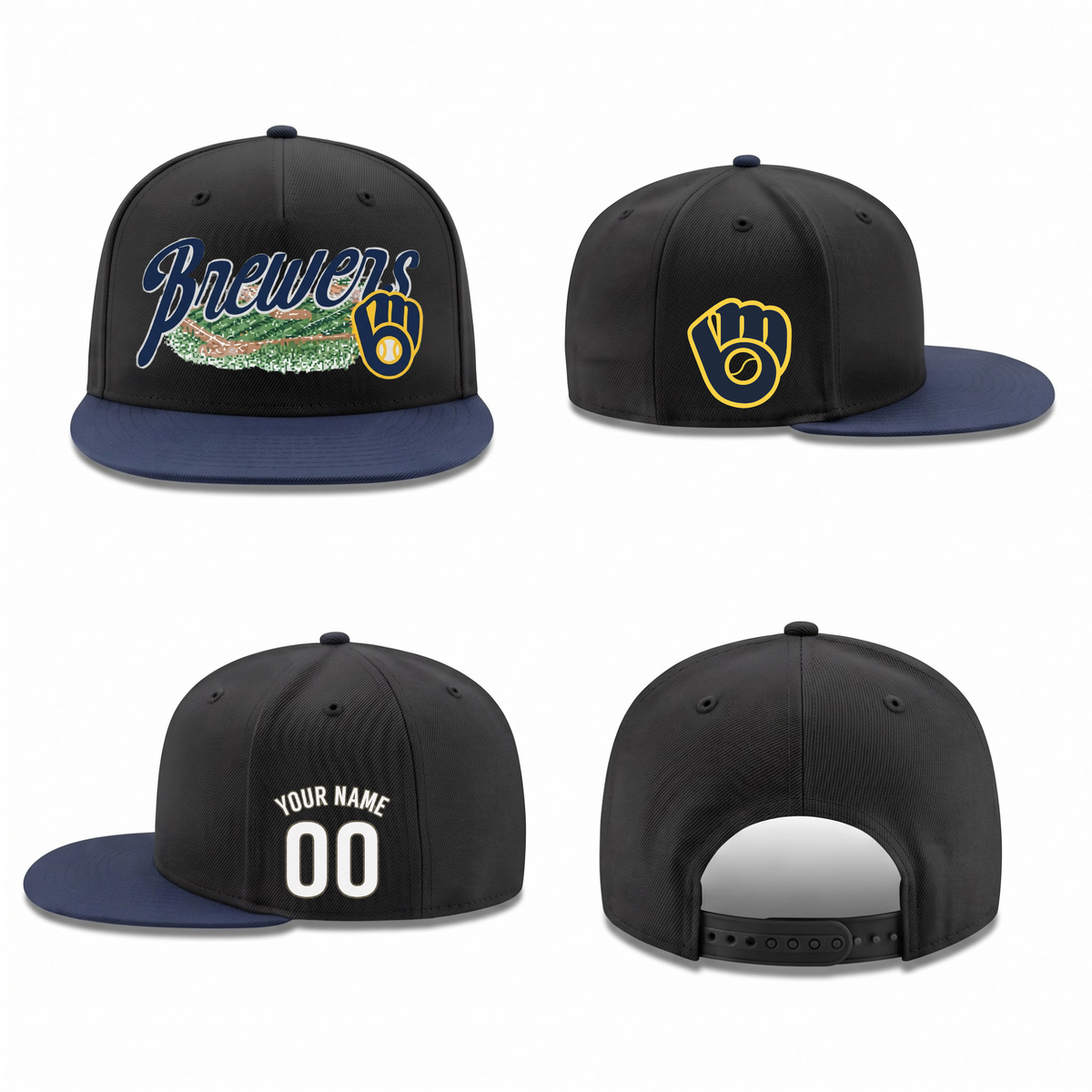 MIL Baseball Field Personalized Snapback Cap - Printed