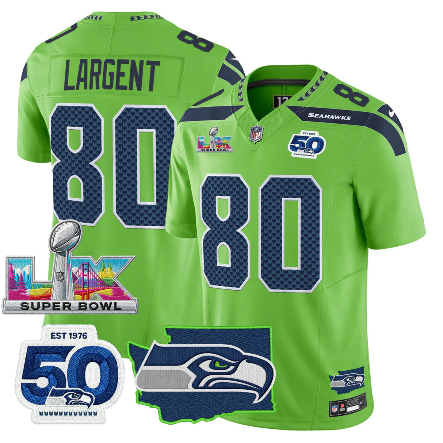 Women's SEA SB LX Game Patch Jersey - All Stitched