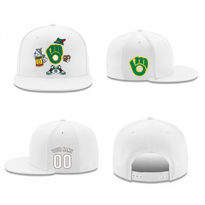 MIL Beer & Pretzel Personalized Snapback Cap - Printed
